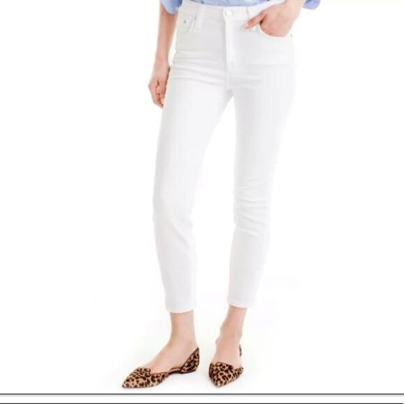 SALE J.crew high rise lookout crop white jeans - Picture 1 of 13